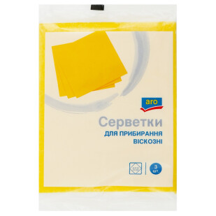Серветки віскозні Aro для прибирання 38х30см, 3шт (4823071619072)