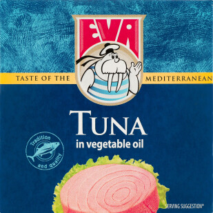 Тунец EVA филе в растительном масле, 80г (3850104231407)