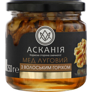Мед Асканія Луговой с грецким орехом, 250г (4820071643724)