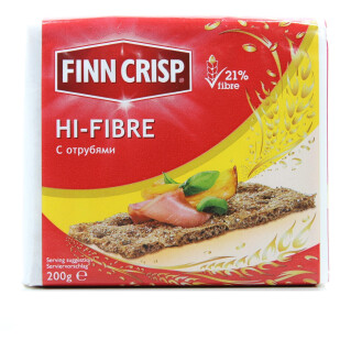Хлебцы Finn Crisp Hi-Fibre с отрубями ржаные, 200г (6410500098393)