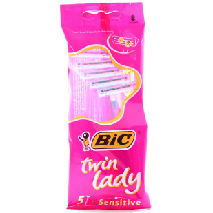Набор бритв без сменных картриджей BIC Twin Lady 5 шт (3086127500934)