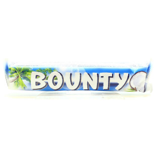 Батончик Bounty с мякотью кокоса в молочном шоколаде 57г (40111216)