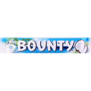 Батончик Bounty с мякотью кокоса в молочном шоколаде 57г (40111216)