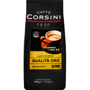 Кофе в зернах Corsini Qualita Oro, 500г (8001684910021)