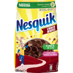 Сніданок готовий Nesquik Choco Waves, 250г (5900020040602)