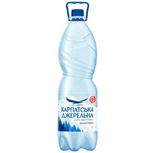 Вода минеральная Карпатська Джерельна сильногазированная, 2л (4820051240035)