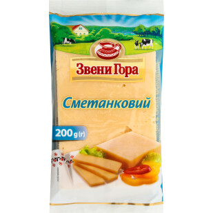 Сыр Звени Гора Сметанковый 50%, 200г (4820009352353)