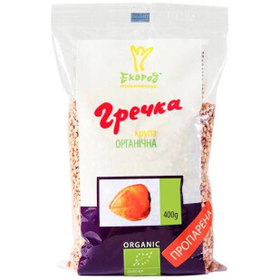 Крупа гречневая Екород пропаренная органическая, 400г (4820153600164)