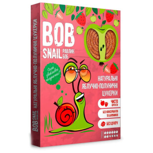 Цукерки Bob Snail натуральні яблучно-полуничні, 60г (4820162520415)