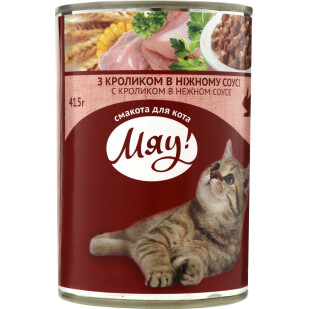 Корм для котов Мяу! с кроликом, 415г (4820083902659)