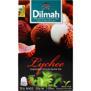 Чай чорний Dilmah Lychee, 20*1,5г/уп (9312631142143)