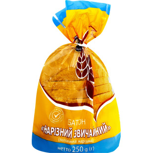 Батон Кулиничи нарезной, 250г (4820174300289)