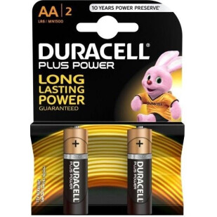 Батарейка Duracell Basic AA LR6/MN1500 1.5v, 2шт/уп (5000394058163)