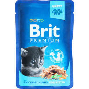 Корм для котят Brit Премиум с курицей, 100г (8595602506026)