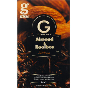 Чай черный G'tea! Gourmet миндаль-ройбуш, 20*1,75г (5060207697330)