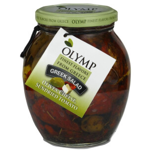 Салат Olymp Греческий томат-сыр-оливки, 370мл (5201409806971)