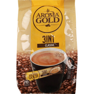 Кофейный напиток Aroma Gold Classic 3в1, 10*17г (4771632312330)