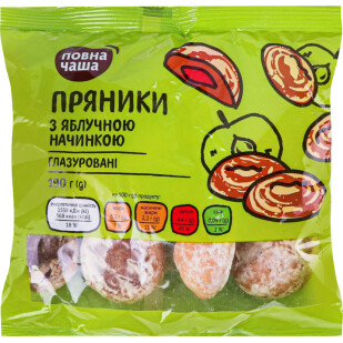 Пряники Повна Чаша с яблочной начинкой, 190г (4823096418759)