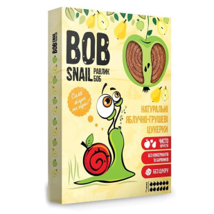 Конфеты Bob Snail натуральные яблочно-грушевые, 60г (4820162520187)