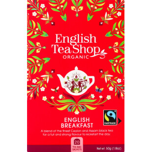 Чай чорний English Tea Shop English Breakfast органічний, 20*2г/уп (0680275029090)