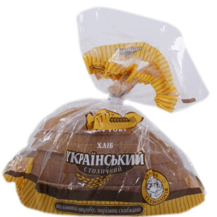 Хлеб Київхліб Украинский столичный нарезной в/у, 475г (4823041401324)