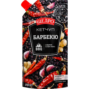 Кетчуп Щедро Барбекю д/п, 250г (4823097405956)
