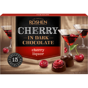 Конфеты Roshen вишня с вишневым ликером, 155г (4823077625145)