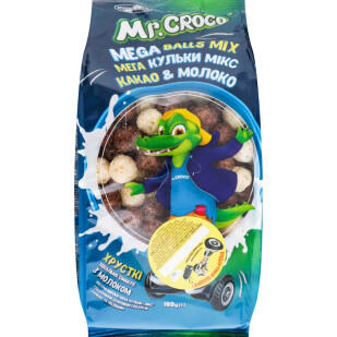 Шарики Mr.Croco Mega mix с какао и молоком, 180г (4820235880729)