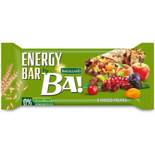 Батончик Ba! злаковий з сухофруктами, 40г (5900749610933)