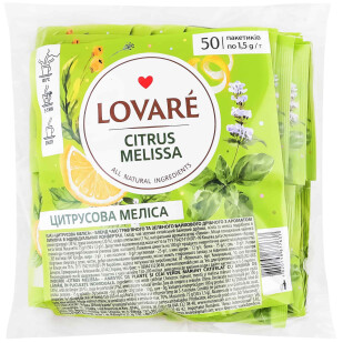 Чай зеленый Lovare Citrus Melissa, 50*1,5г (4820198877637)