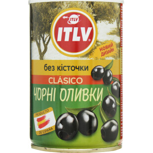 Маслны ITLV черные без косточки, 314мл (8410179003030)