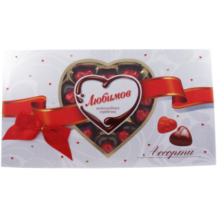 Цукерки Любімов Шоколадні сердечки, 225г (4820075503345)