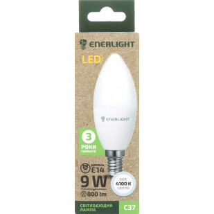 Лампа светодиодная Enerlight C37 9Вт 4100K E14, шт (4823093503816)