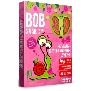 Цукерки Bob Snail натуральні яблучно-малинові, 60г (4820162520453)