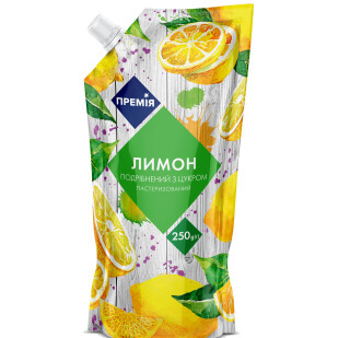 Лимон подрібнений Премія з цукром, 250г (4823096402659)
