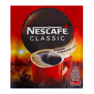 Кофе растворимый Nescafe Classic, 30г (4823000919709)