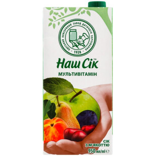 Сок Наш Сік мультивитаминный, 0,95л (4820016250369)