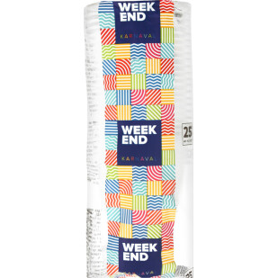 Стаканы Weekend пластиковые 180мл, 25шт/уп (4820057100395)