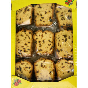 Кекс Смаківниця ванільний з родзинками, 1,7кг/ящ