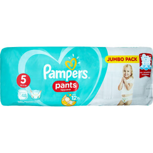 Подгузники-трусики Pampers Pants Junior 12-17кг, 48шт/уп (4015400672906)