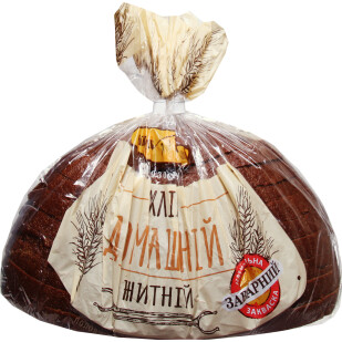 Хлеб Київхліб Домашний ржаной половинка нарезанный, 450г (4820212490187)
