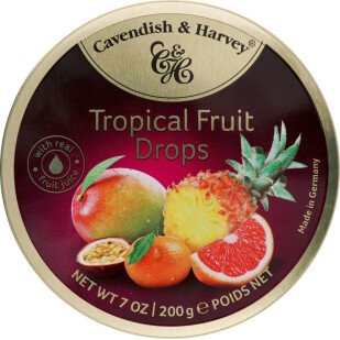 Леденцы Cavendish&Harvey Tropical Fruit Drops, 200г (4037719066986)