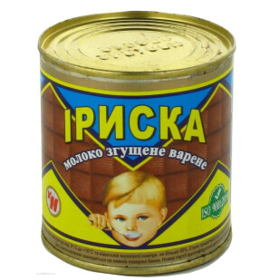 Молоко сгущенное Первомайский МКК Ириска вареная  370г (4820012682966)