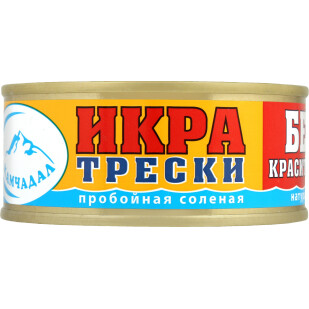 Икра трески Камчадал пробойная ж/б, 80г (4820154371766)