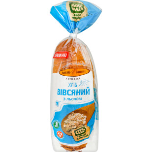 Хлеб Київхліб Овсяный со льном нарезанный, 400г (4820136407810)