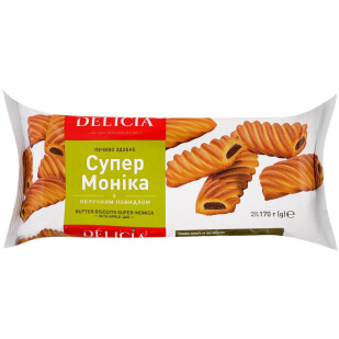 Печенье Delicia Супер-Моніка с яблочным повидлом, 170г (4823102501550)