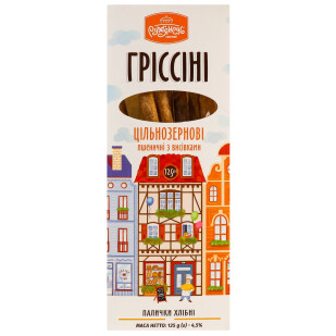 Грісіні Рум'янець з висівками, 125г (4820062052894)