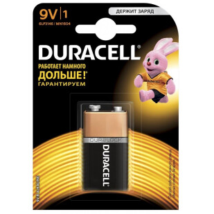 Батарейка алкалиновая Duracell Basic 9V 6LF22, шт (5000394066267)
