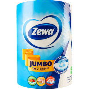 Рушники паперові Zewa Jumbo 2-шарові 325 листів, шт (7322541191706)