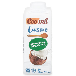 Сливки Ecomil органические из кокоса, 200мл (8428532230092)